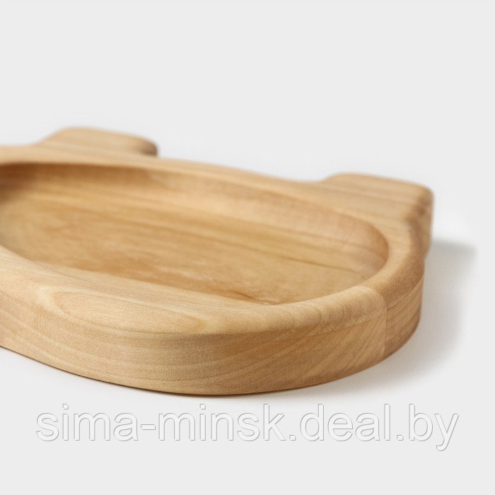 Менажница - тарелка деревянная Adelica «Бегемотик», 19,5×12,5×1,8 см, берёза - фото 5 - id-p221721367