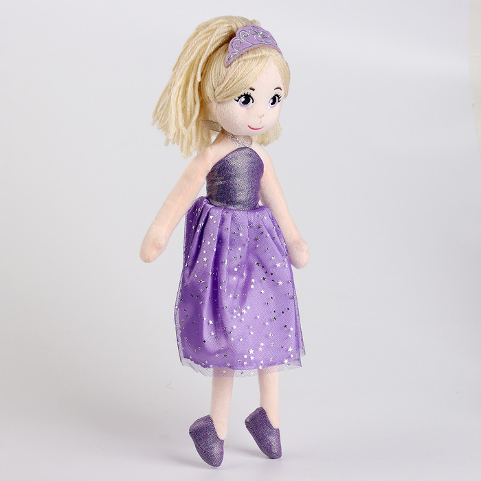 Мягкая игрушка "Кукла" в фиолетовом платье, 35 см - фото 2 - id-p221728651