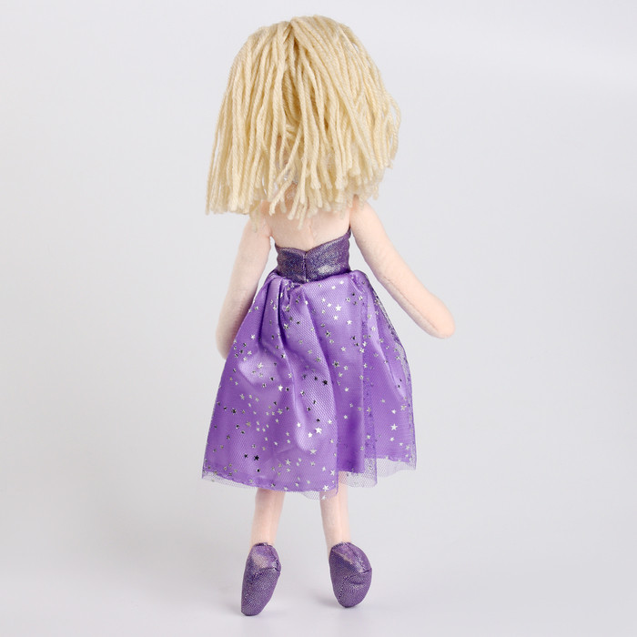 Мягкая игрушка "Кукла" в фиолетовом платье, 35 см - фото 3 - id-p221728651