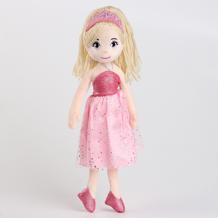 Мягкая игрушка "Кукла" в розовом платье, 35 см - фото 1 - id-p221728652
