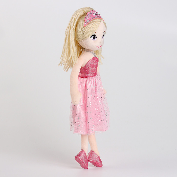 Мягкая игрушка "Кукла" в розовом платье, 35 см - фото 2 - id-p221728652