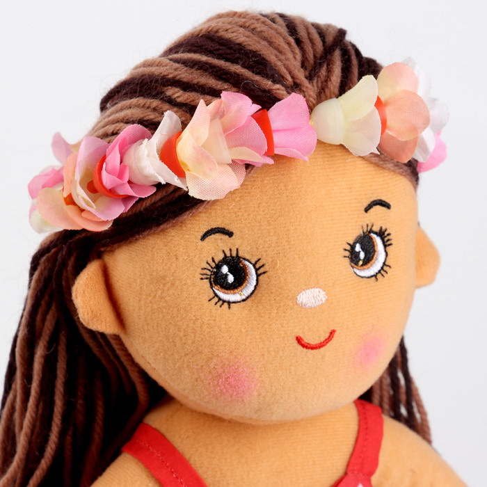 Мягкая игрушка "Кукла" в цветочном ободке, 35 см - фото 2 - id-p221728654