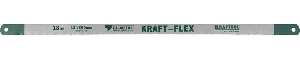 15942-18-S10 Полотно KRAFTOOL ''KRAFT-FLEX'' по металлу, Bi-Metal, 18TPI, 300 мм, 10 шт - фото 1 - id-p221729700
