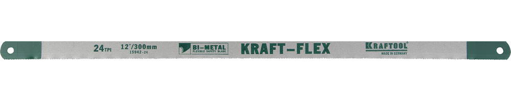 15942-24-S10 Полотно KRAFTOOL ''KRAFT-FLEX'' по металлу, Bi-Metal, 24TPI, 300 мм, 10 шт - фото 1 - id-p221729701