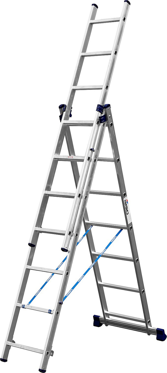 38833-07 Лестница СИБИН универсальная, трехсекционная со стабилизатором, 7 ступеней - фото 9 - id-p221728870