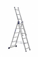 H3 5306 Лестница трехсекционная универсальная алюминиевая 3х6, Алюмет
