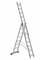 H3 5308 Лестница трехсекционная универсальная алюминиевая 3х8, Алюмет