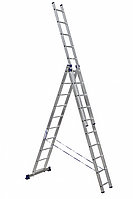 H3 5310 Лестница трехсекционная универсальная алюминиевая 3х10, Алюмет