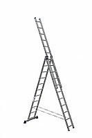 H3 5311 Лестница трехсекционная универсальная алюминиевая 3х11, Алюмет