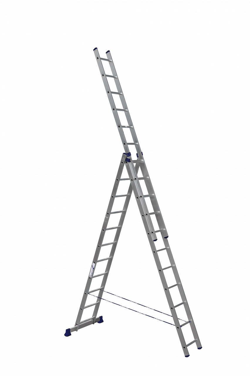 H3 5311 Лестница трехсекционная универсальная алюминиевая 3х11, Алюмет - фото 1 - id-p221728904