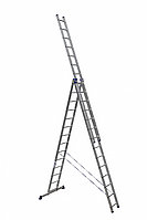 H3 5314 Лестница трехсекционная универсальная алюминиевая 3х14, Алюмет