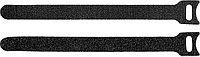 30932-10 Кабельные стяжки-липучки черные ВЕЛЬКРО, 16 х 210 мм, 10 шт, нейлоновые, ЗУБР