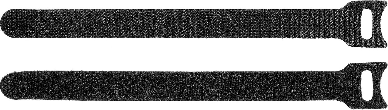 30932-10 Кабельные стяжки-липучки черные ВЕЛЬКРО, 16 х 210 мм, 10 шт, нейлоновые, ЗУБР - фото 1 - id-p221725004
