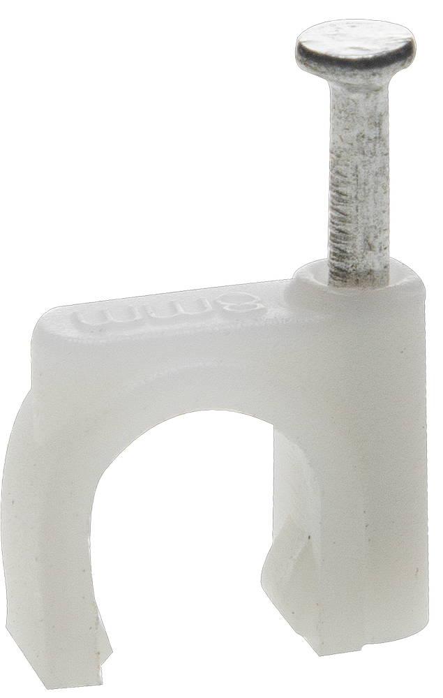45111-06 Скоба-держатель для круглого кабеля, с оцинкованным гвоздем, 6 мм, 50 шт, ЗУБР Мастер - фото 1 - id-p221726006