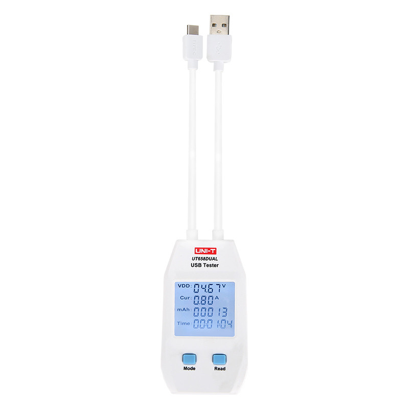 UT658DUAL UNI-T USB-тестер(измерение напряжения, тока, емкости электроэнергии, эквивалентного сопротивления - фото 1 - id-p221726971