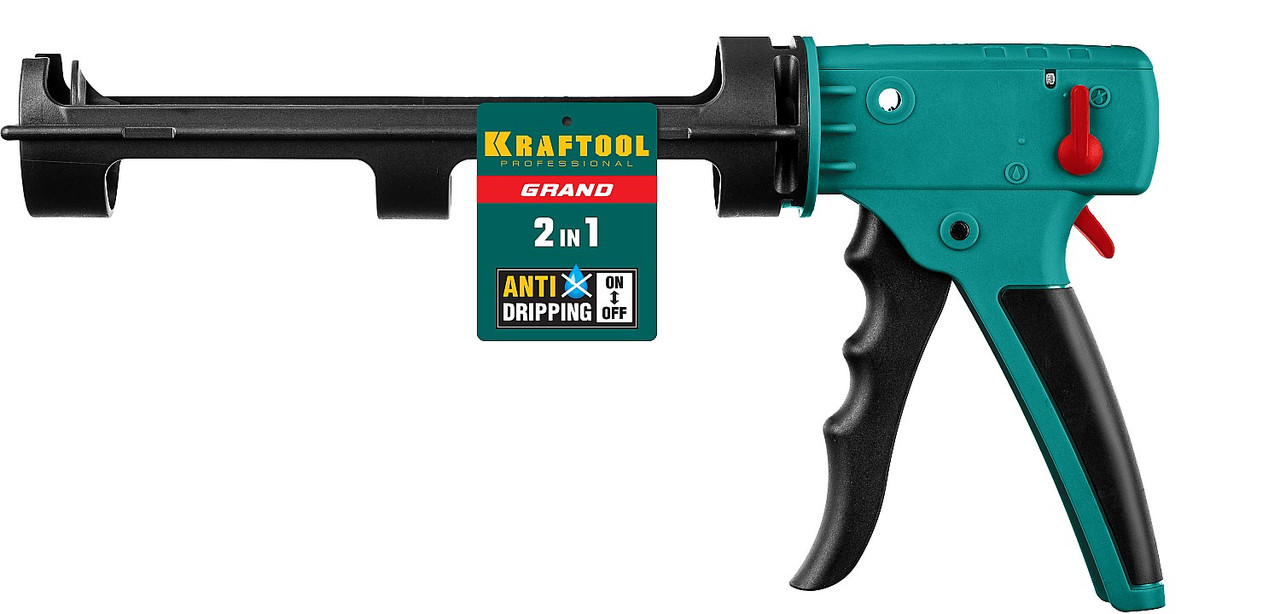 06674 KRAFTOOL Grand 2-in-1 скелетный пистолет для герметика, 310 мл - фото 5 - id-p221727009
