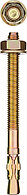 302032-20-160 Анкер клиновой, М20 х 160 мм, 6 шт, желтопассивированный, ЗУБР