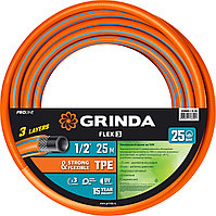 429008-1/2-25 Поливочный шланг GRINDA PROLine FLEX 3 1/2 25 м 25 атм из термоэластопласта трёхслойный