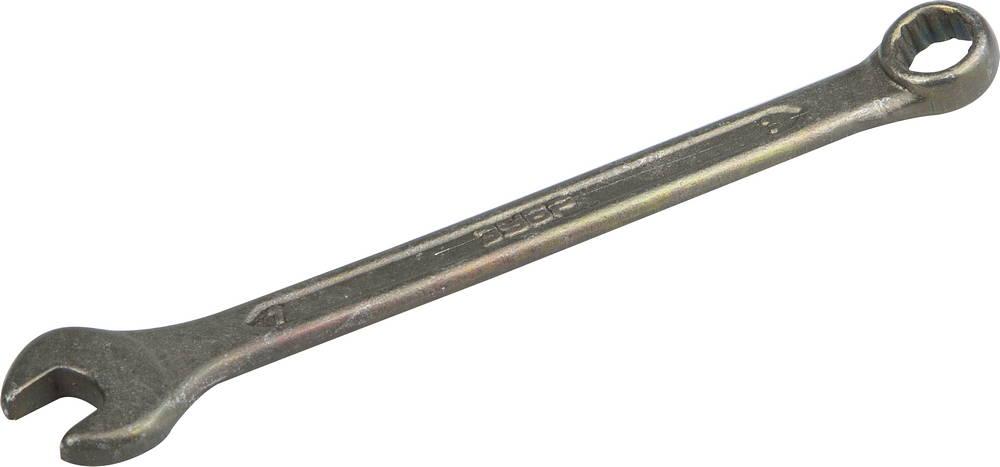27025-07 Ключ комбинированный ЗУБР серия ''Т-80'', хромованадиевая сталь, зелёный цинк, 7мм - фото 1 - id-p221734054