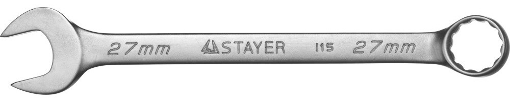 27085-27 Ключ STAYER ''MASTER'' гаечный комбинированный, хромированный, 27мм - фото 1 - id-p221734059