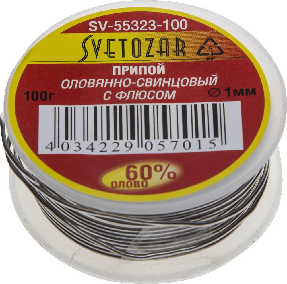 SV-55323-100 Припой СВЕТОЗАР оловянно-свинцовый, 60% Sn / 40% Pb, 100гр - фото 1 - id-p221723245