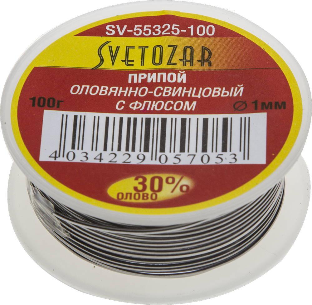 SV-55325-100 Припой СВЕТОЗАР оловянно-свинцовый, 30% Sn / 70% Pb, 100гр - фото 1 - id-p221723248