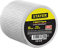 1246-10-20 Серпянка самоклеящаяся FIBER-Tape, 10 см х 20м, STAYER Professional