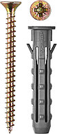 30661-06-40 Дюбель распорный полипропиленовый, тип Ёжик, в комплекте с шурупом, 6 х 40 / 4,0 х 50 мм, 10 шт,