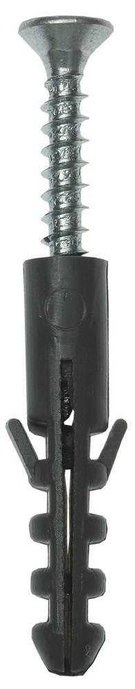 30662-05-25 Дюбель распорный полипропиленовый, тип ''ЕВРО'', в комплекте с шурупом, 5 х 25 / 3,0 х 30 мм, 15 - фото 3 - id-p221727121