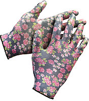 11297-XL Перчатки GRINDA садовые, прозрачное нитриловое покрытие, размер L-XL, черные