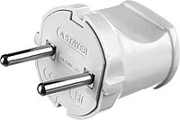 55150-W Вилка MAXElectro электрическая, 6А/220В, белая, STAYER