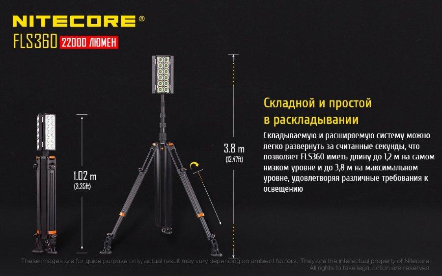 Полевая система освещения NITECORE FLS-360 - фото 10 - id-p221723336