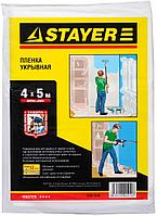 1225-15-05 Пленка STAYER ''MASTER'' защитная укрывочная, HDPE, 12 мкм, 4 х 5 м