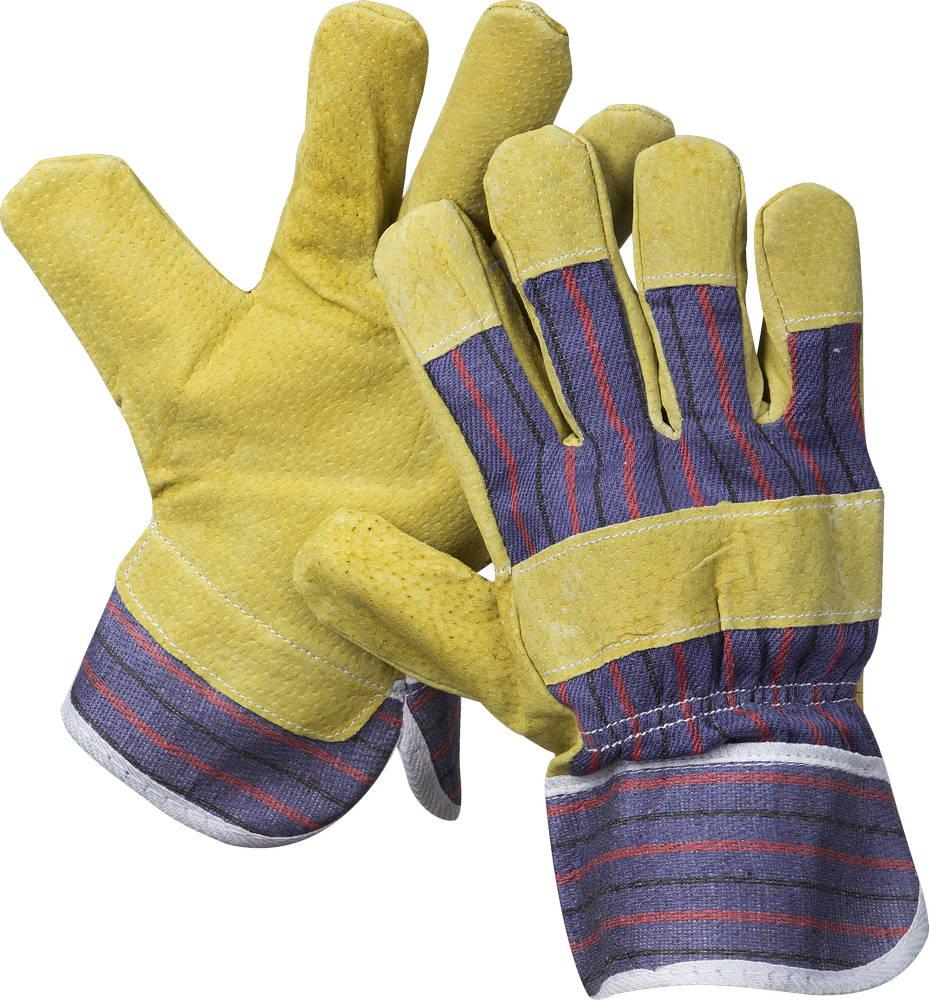 1131-XL Перчатки STAYER ''MASTER'' рабочие комбинированные кожаные из спилка с тиснением, XL - фото 1 - id-p221731241