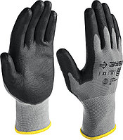 11275-L_z01 ЗУБР ТОЧНАЯ РАБОТА, размер L, перчатки с полиуретановым покрытием, удобны для точных работ
