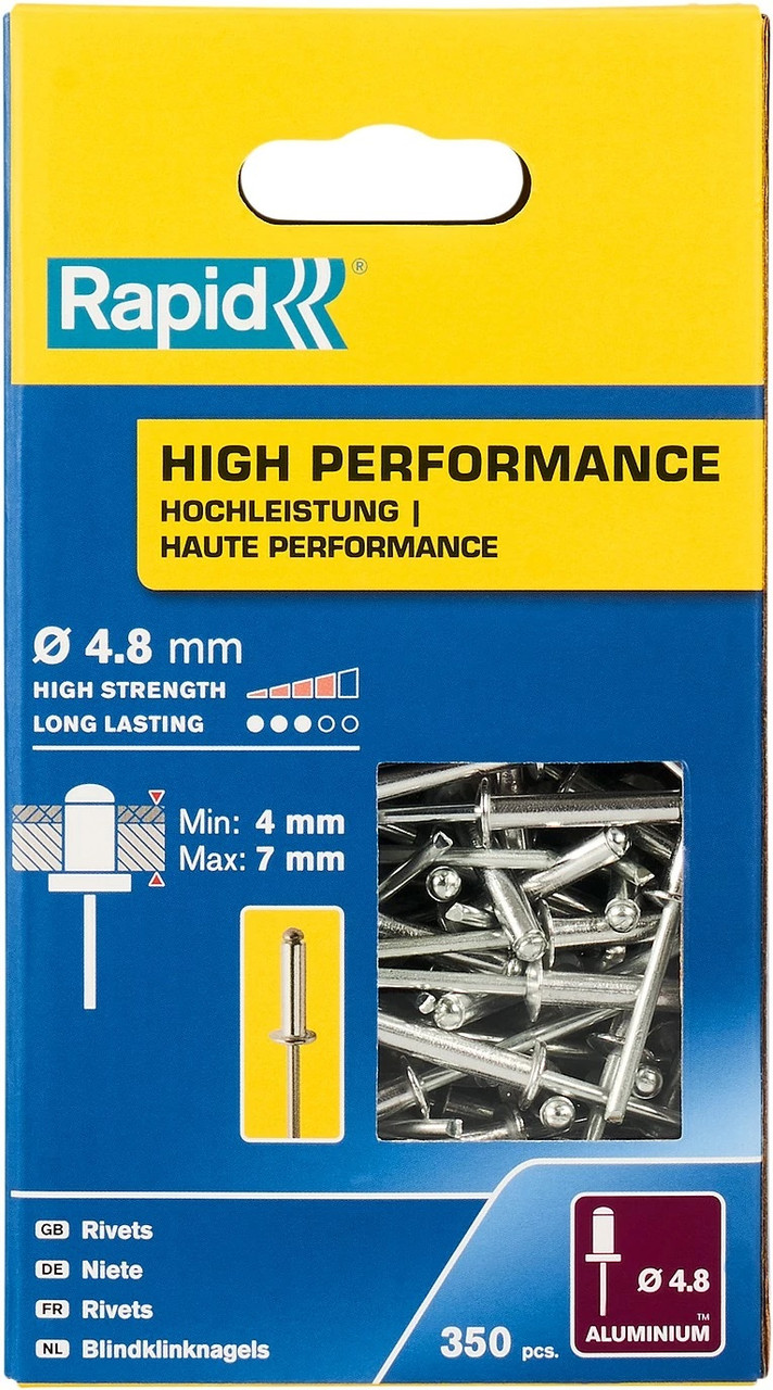 5001435 RAPID R:High-performance-rivet заклепка из алюминия d4.8x10 мм, 350 шт - фото 1 - id-p221727251
