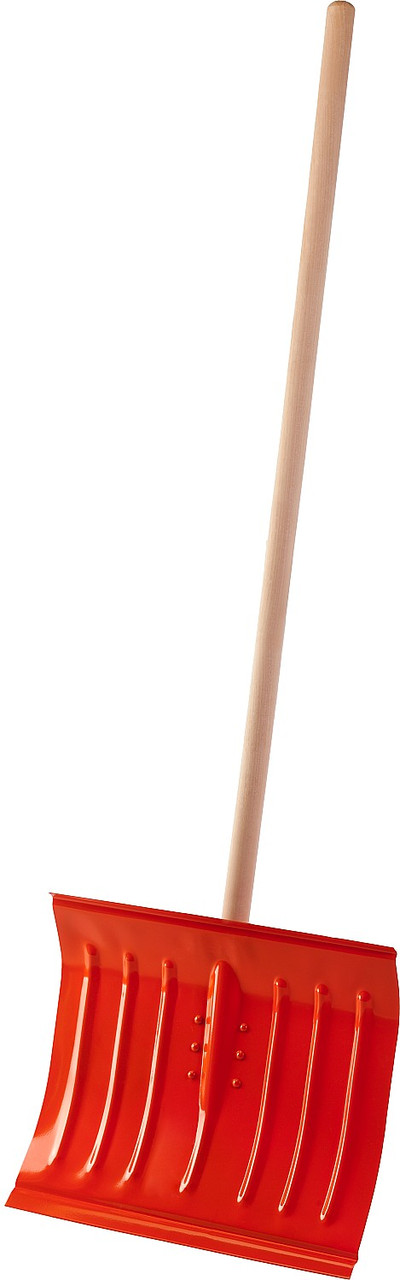 421841 Лопата снеговая стальная с деревянным черенком, 430мм, оранжевая, СИБИН - фото 1 - id-p221730190