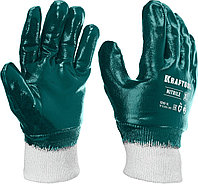 11289-XL Особопрочные перчатки KRAFTOOL HYKRAFT с манжетой, нитриловое покрытие, максимальная защита от
