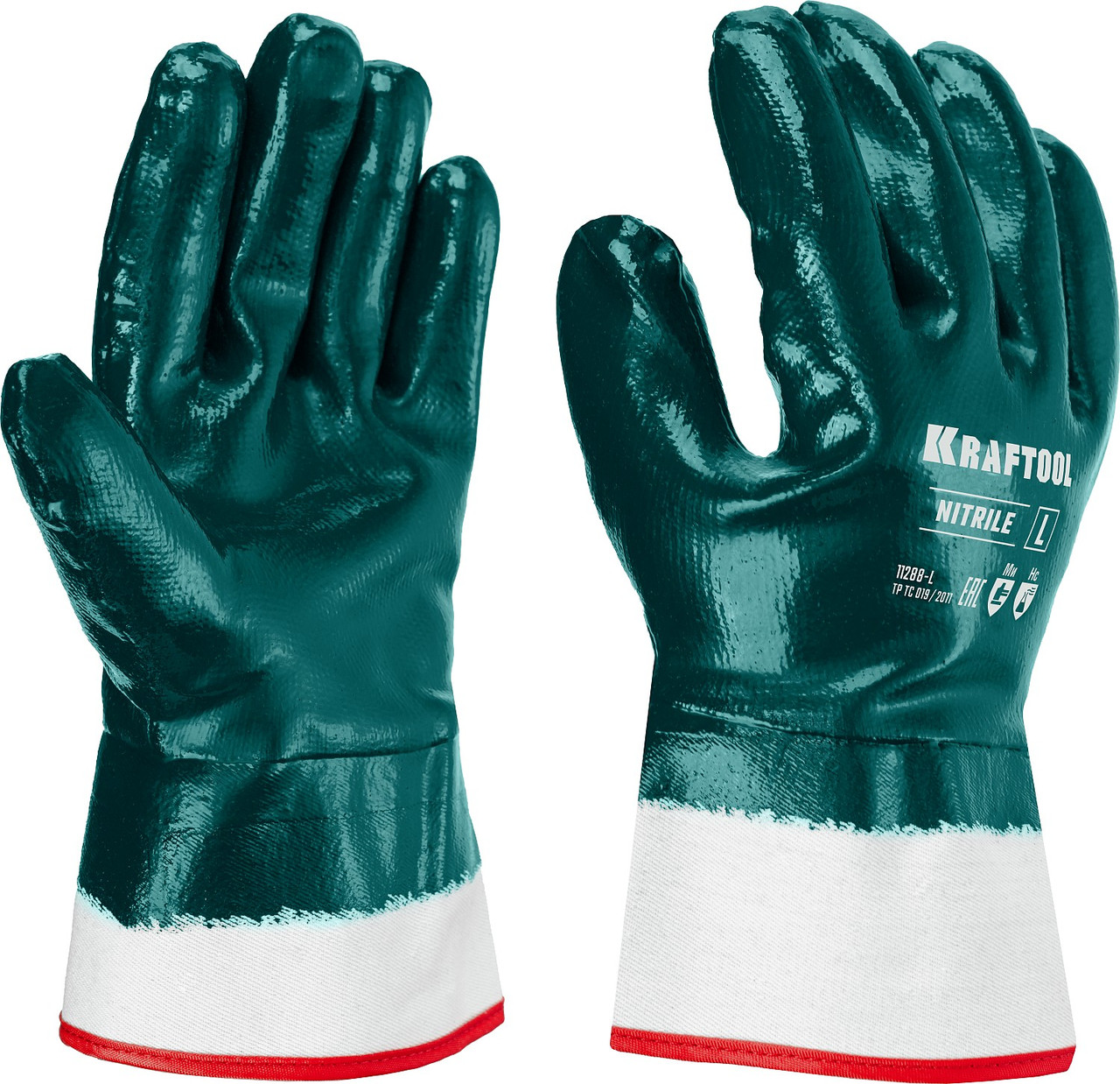 11288-L Особопрочные перчатки KRAFTOOL HYKRAFT, нитриловое покрытие, максимальная защита от нефтепродуктов, - фото 1 - id-p221731316