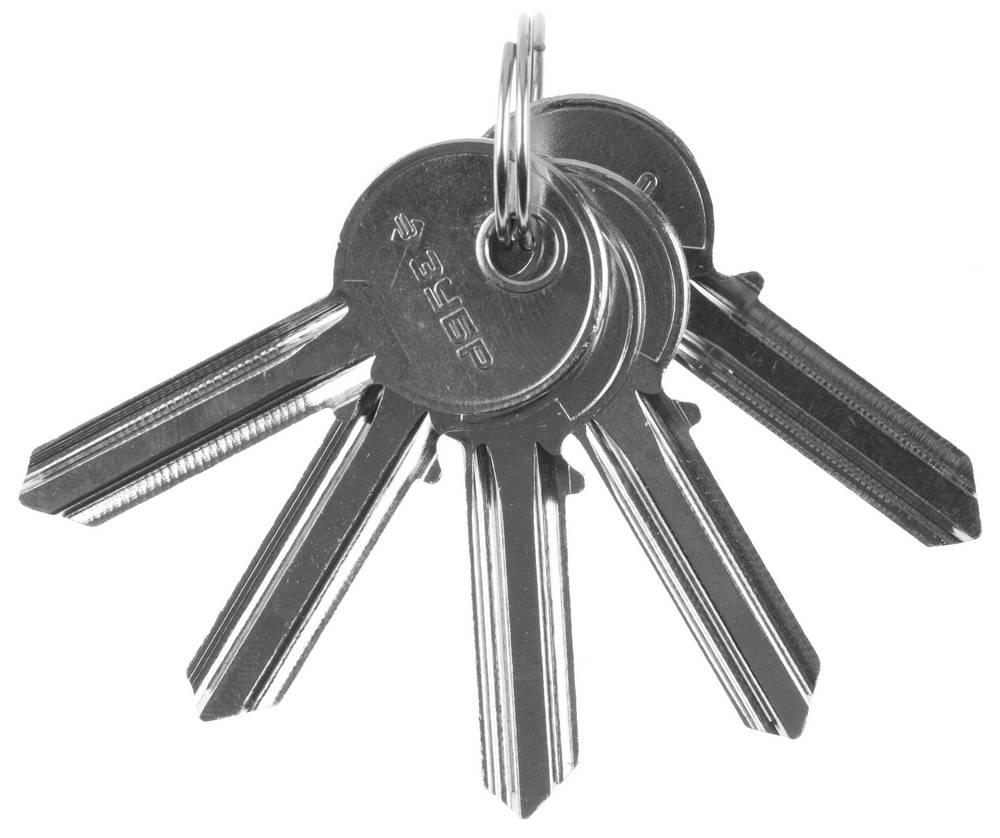 52195_z01 Заготовка ключа ЗУБР ''МАСТЕР'' для цилиндровых механизмов, английский тип, 5 шт. - фото 1 - id-p221731376