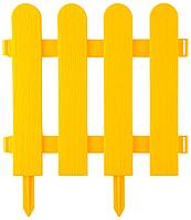 422209-Y Забор декоративный GRINDA ''ШТАКЕТНИК'', 29x224см, желтый