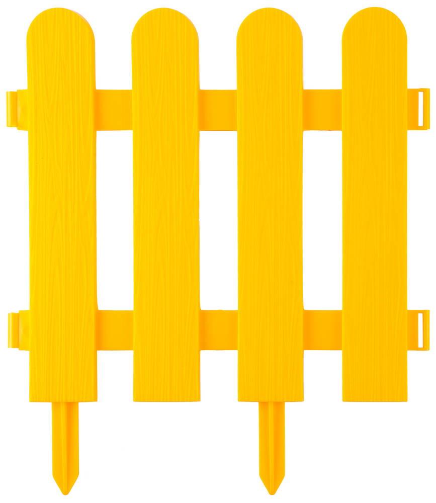 422209-Y Забор декоративный GRINDA ''ШТАКЕТНИК'', 29x224см, желтый - фото 1 - id-p221732348