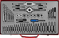 28130-H52_z01 Набор метчиков и плашек ЗУБР ''МАСТЕР'', сталь 9ХС, 52 предмета