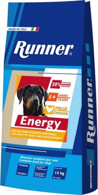 Сухой корм для собак Runner Adult Energy для активных и взрослых собак всех пород - фото 1 - id-p221608467