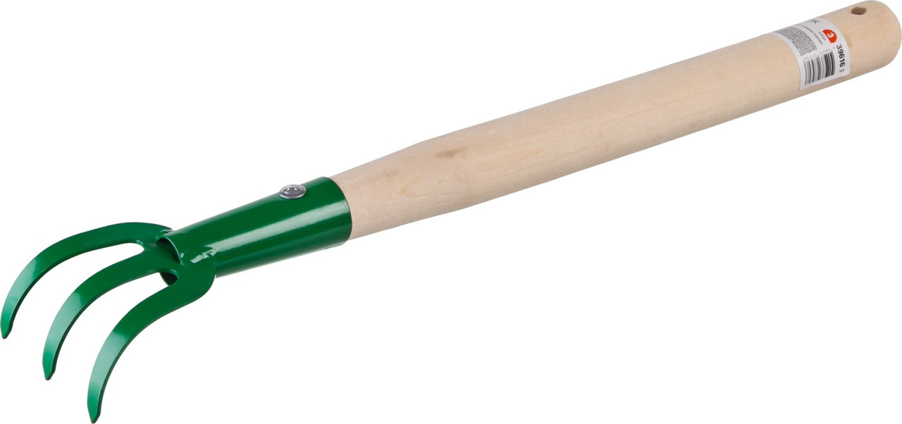 39616 Рыхлитель 3-х зубый, с деревянной ручкой, РОСТОК, 75x75x430 мм - фото 3 - id-p221732404