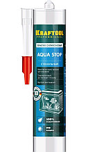 41256-4 Герметик KRAFTOOL KRAFTSeal GX107 ''AQUA STOP'' силиконовый стекольный, черный, 300мл