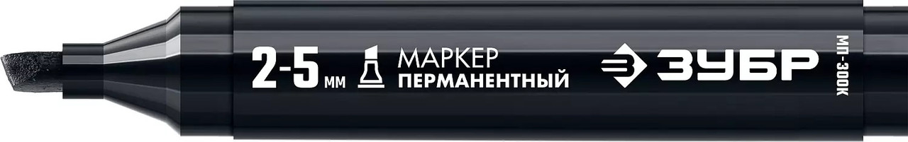 06323-2 ЗУБР МП-300К черный, 2-5 мм клиновидный перманентный маркер с увелич объемом - фото 1 - id-p221729486