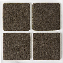 40912-25 Накладки STAYER ''COMFORT'' на мебельные ножки, самоклеящиеся, фетровые, коричневые, квадратные -