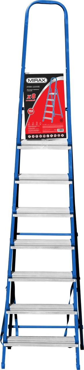 38800-08 Лестница-стремянка стальная, 8 ступеней, 162 см, MIRAX - фото 2 - id-p221728633