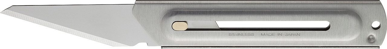OL-CK-2 Нож OLFA хозяйственный с выдвижным лезвием, корпус и лезвие из нержавеющей стали, 20мм - фото 3 - id-p221729653